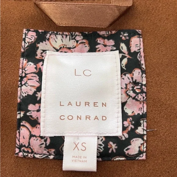 Lauren Conrad Brown Asymmetrical Zip Suede Jacket - Picture 5 of 6